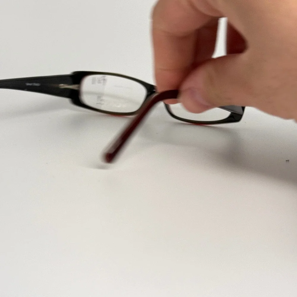 Verve! Wistful Eyeglasses Frames Wine Grey Rectangular 52-17-140 Eyewear 22822‎
